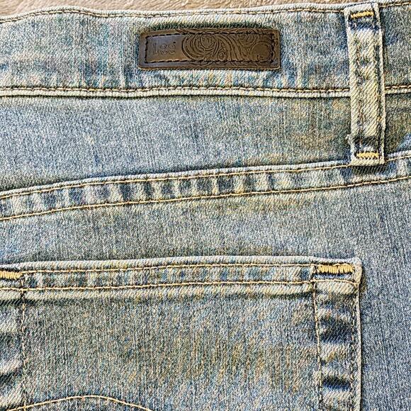 Lee Denim Light Wash Bootcut Women's 10 Long Medium Rise Cotton Spandex Stretch - Picture 5 of 8